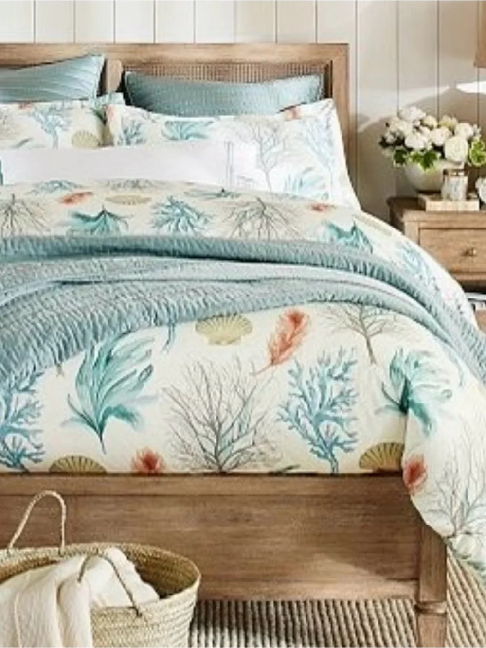 Pottery Barn Del Mar Coastal Percale Shams Standard (3)